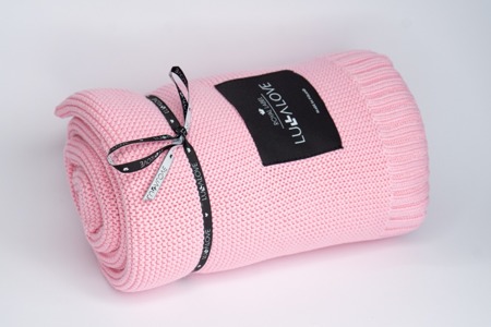 LULLALOVE Bamboo knit blanket 100x120 CANDY PINK